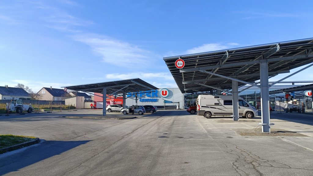 Ombrière parking Coop Atlantique Levroux (36) Super U